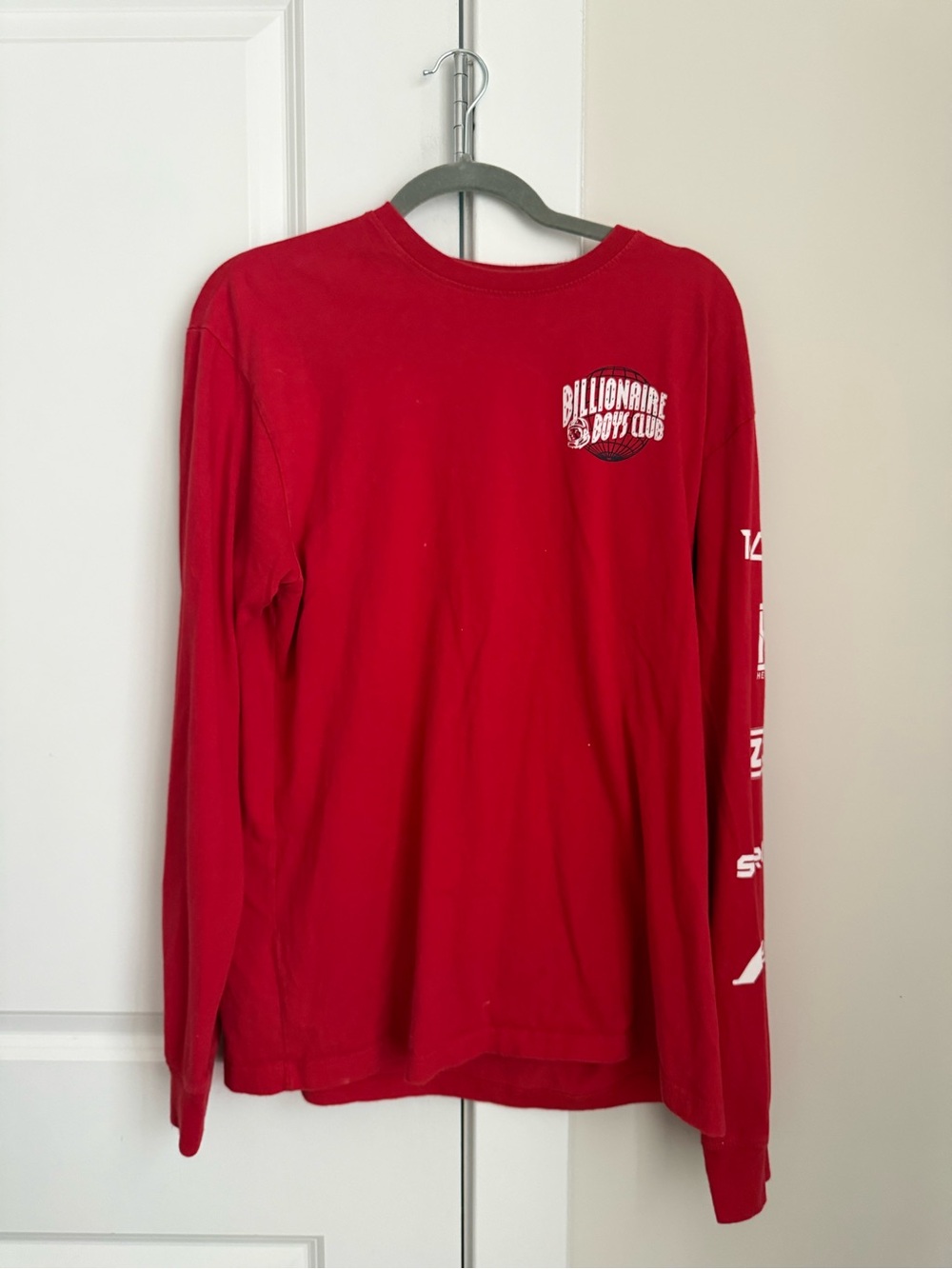 Billionaire Boys Club Red Long-Sleeve Graphic Tee